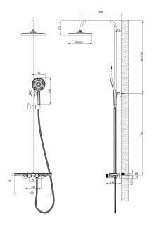 Душевая система ESKO STT2000 хром